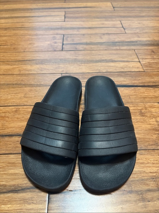 adidas Other - Adidas Adilette Aqua Comfort Slide Sandals Mens US 9 Black Open Toe Slip